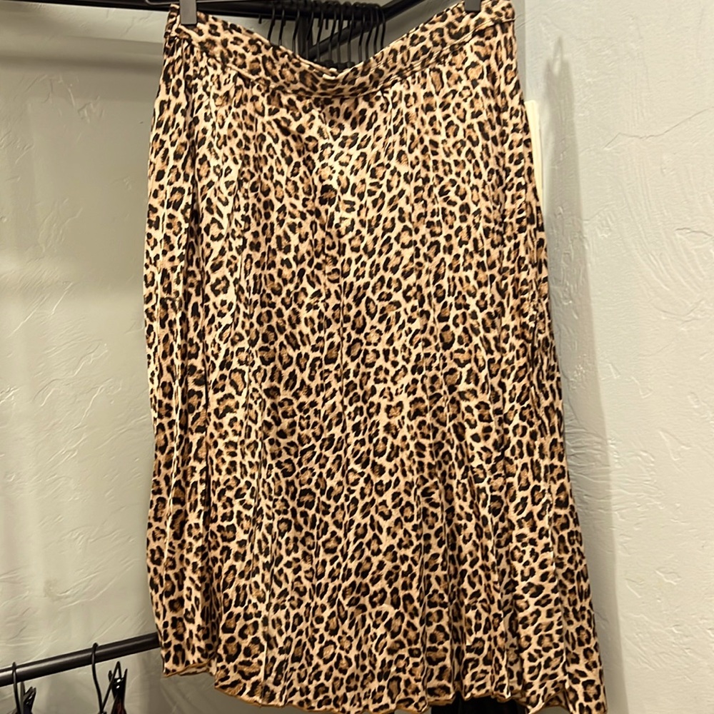 Leopard Knee Length Skirt